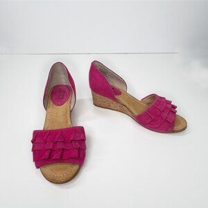 LUCCA LANE Saddie Wedge Pink‎ Sandals 8